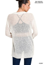 Load image into Gallery viewer, Sunny Outlook See-Through Wool Sweater (Ivory)