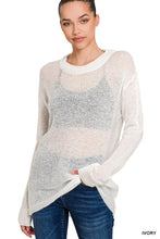 Load image into Gallery viewer, Sunny Outlook See-Through Wool Sweater (Ivory)