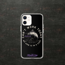Load image into Gallery viewer, Can't Work Today My Arm is In a Cast Clear Case for iPhone® (Black)