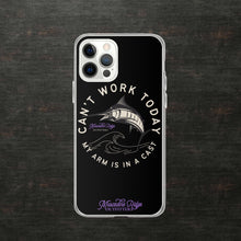 Load image into Gallery viewer, Can't Work Today My Arm is In a Cast Clear Case for iPhone® (Black)