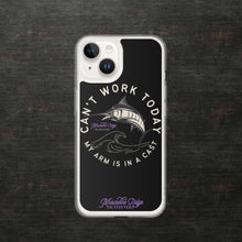 Load image into Gallery viewer, Can't Work Today My Arm is In a Cast Clear Case for iPhone® (Black)