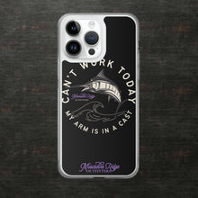 Load image into Gallery viewer, Can't Work Today My Arm is In a Cast Clear Case for iPhone® (Black)