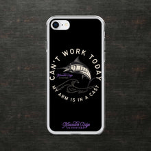 Load image into Gallery viewer, Can't Work Today My Arm is In a Cast Clear Case for iPhone® (Black)