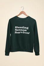 Load image into Gallery viewer, I Survived Hunting Season Crewneck Sweater