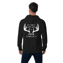 Load image into Gallery viewer, My Family Tree Has a Deer Stand In It Unisex Raglan Hoodie
