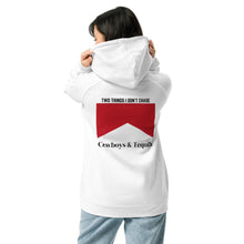 Load image into Gallery viewer, Two Things We Don't Chase Liquor & Cowboys Hoodie (White)