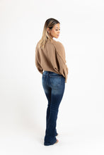 Load image into Gallery viewer, Mornings In The Hamptons Tie Front Top (Taupe)