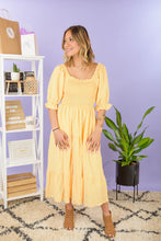 Load image into Gallery viewer, Don't Miss out on the ideal Spring dress! This is the dress that every girl dreams of with is Gingham Pattern, tie detail, Smocked Back Panel, and Pockets!