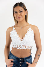 Load image into Gallery viewer, Keep it Simple Floral Lace Bralette (White)