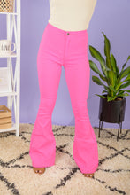 Load image into Gallery viewer, Love and Luxe High Rise Bell Bottom Pants (Pink)