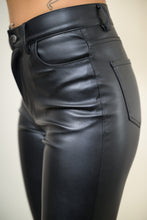 Load image into Gallery viewer, Staying Trendy Faux Leather Flare Pants (Black)