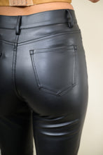 Load image into Gallery viewer, Staying Trendy Faux Leather Flare Pants (Black)