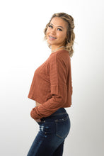 Load image into Gallery viewer, Basics Build the Best Outfits! Our Taking Action Top is the be layering piece to be paired with all your shackets this season!