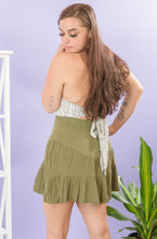 Load image into Gallery viewer, The Perfect skirt to keep you cool in the hot summer heat! You won't want to miss out on our Wandering Soul mini Skirt! Pair our Wandering Soul Skirt with Our Between The Lines Crop Top For the Perfect Boho Fit'.