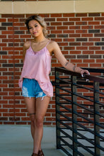 Load image into Gallery viewer, Sunny Situation Lace Up Front Tunic Top (Bubble Gum Pink)