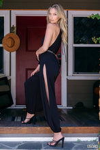 Load image into Gallery viewer, Aspire to Inspire Slit Jumpsuit (Black)
