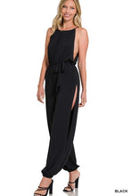 Load image into Gallery viewer, Aspire to Inspire Slit Jumpsuit (Black)
