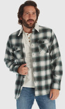 Load image into Gallery viewer, Cozy Camper Plaid Men&#39;s Sherpa Shacket (Green)
