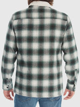 Load image into Gallery viewer, Cozy Camper Plaid Men&#39;s Sherpa Shacket (Green)
