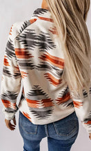 Load image into Gallery viewer, Desert Dreamer Snap Button Fleece Jacket (Orange)
