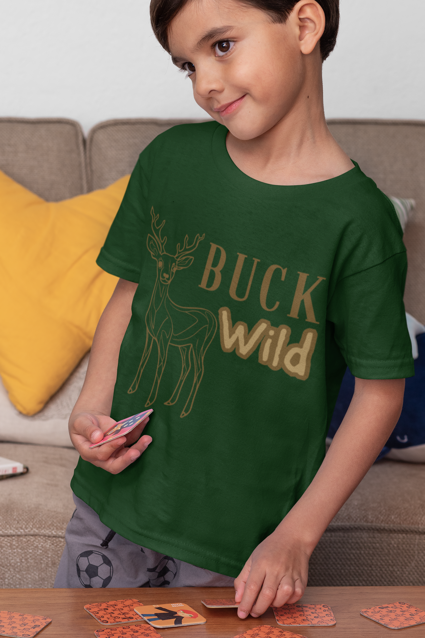 Buck Wild Toddler Tee (Hunter Green)