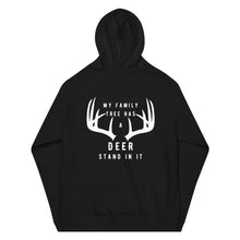Load image into Gallery viewer, My Family Tree Has a Deer Stand In It Unisex Raglan Hoodie
