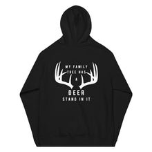 Load image into Gallery viewer, My Family Tree Has a Deer Stand In It Unisex Raglan Hoodie
