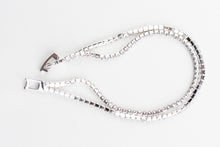 Load image into Gallery viewer, Double Trouble Tennis Bracelet (Silver)
