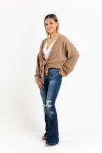 Load image into Gallery viewer, Mornings In The Hamptons Tie Front Top (Taupe)
