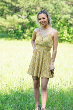 Load image into Gallery viewer, You won&#39;t want to miss out on the perfect sunday brunch dress! We think with it&#39;s smocked waist band and key-hole detail, this dainty dress wil look great on anyone. Throw on a cute denim jacket, belt, blue-turquoise accessories, and a pair of cowgirl boots for an adorable western look; or add a white cardigan and a pair of white sandels! This dress is a summer must have.
