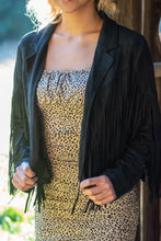 Load image into Gallery viewer, Looking for Boho or Western this Jacket has your Covered! Dress it up with a mini dress and some heels or pair it with a bright red top and some black denim; either way you are sure to have heads turning in our &#39;Fringe Fanatic&#39; Jacket!
