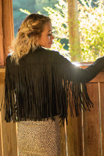 Load image into Gallery viewer, Looking for Boho or Western this Jacket has your Covered! Dress it up with a mini dress and some heels or pair it with a bright red top and some black denim; either way you are sure to have heads turning in our &#39;Fringe Fanatic&#39; Jacket!
