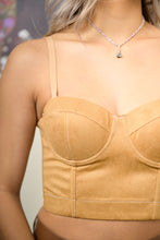 Load image into Gallery viewer, Looking For More Faux Suede Corset (Camel)
