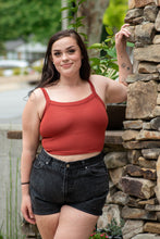 Load image into Gallery viewer, This Super-Soft basic crop top is the perfect piece to compliment any staple piece in your closet! Stay comfy and cute in our Meaningful Moments Cropped Tank Top!
