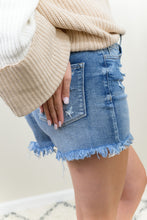 Load image into Gallery viewer, Ready For Today Flying Monkey High Rise Distressed Denim Shorts (Light Wash)

