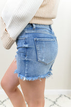 Load image into Gallery viewer, Ready For Today Flying Monkey High Rise Distressed Denim Shorts (Light Wash)
