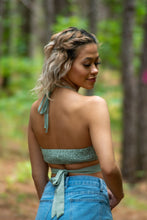 Load image into Gallery viewer, Add a little spice in your closet with our Single&#39;s Season Wrap Around Satin Crop! Perfect for a flirty date or night on the town add a mini skirt and some wedges for the complete look! 

