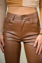 Load image into Gallery viewer, Staying Trendy Faux Leather Flare Pants (Brown)
