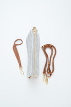 Load image into Gallery viewer, Strut Your Stuff Diamond Embroidered Crossbody Clutch (Light Grey)
