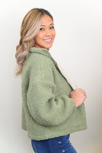 Load image into Gallery viewer, Our Feeling Just Right Teddy Jacket is the perfect piece for sweater weather! This jacket is great quality and features a unique corduroy detail on the pocket and inside the zipper. It&#39;s also cropped in length to flatter your figure, but longer than your high waisted jeans! You won&#39;t want to miss out on this Piece!
